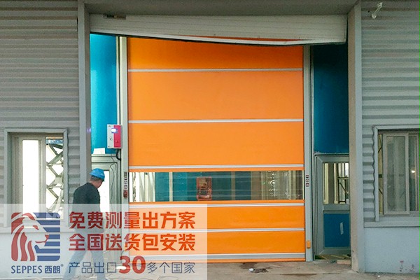 湖州汽车整车补漆室黄色快速门项目