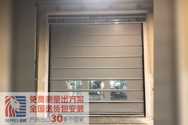 湖北汽车部件厂房堆积式快速门项目