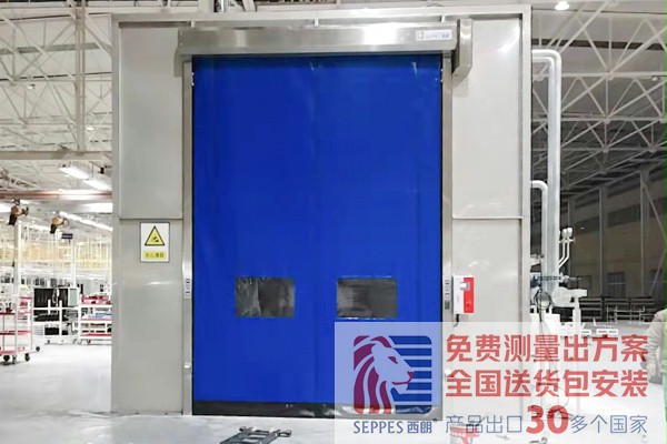 湖北汽车装配线淋雨室不锈钢快速卷帘门